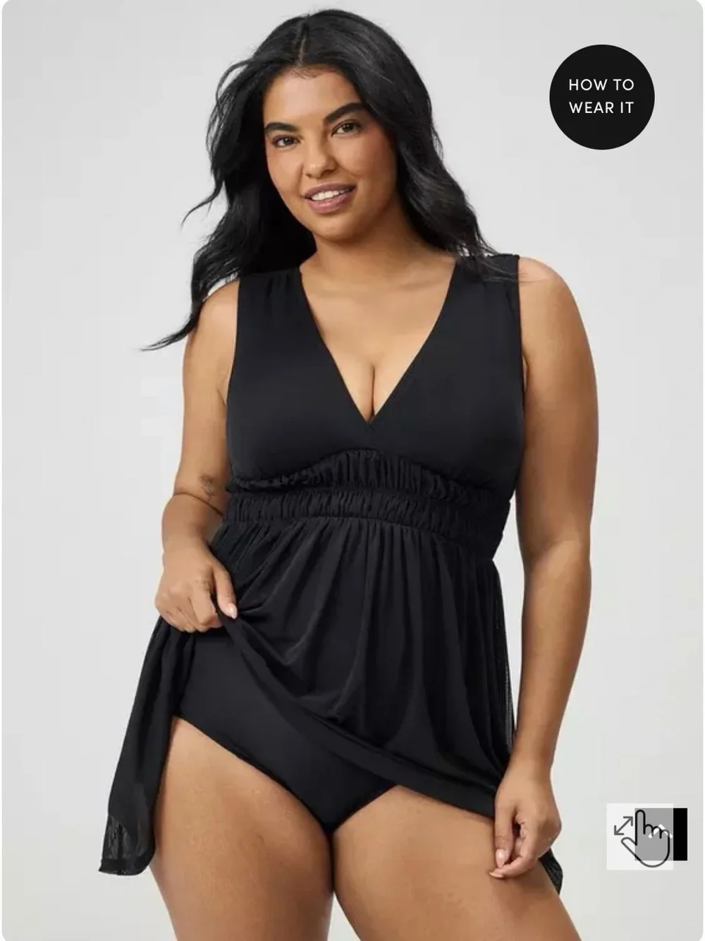 torrid Black Swim Dress One-Piece
